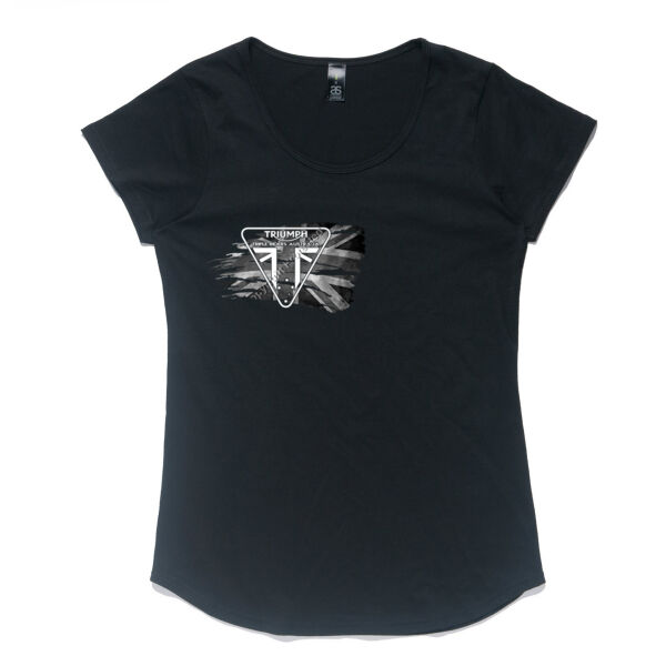 Triumph Triple Riders Australia Union Jack Womens Tshirt Thumbnail